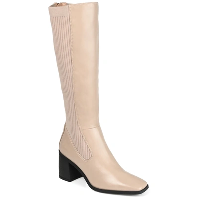 Shop Journee Collection Collection Women's Tru Comfort Foam Extra Wide Calf Winny Boot In Beige