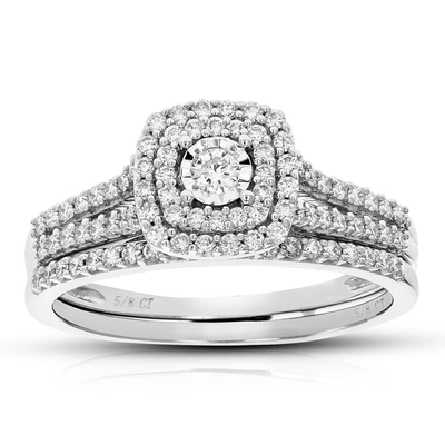 Shop Vir Jewels 1/2 Cttw Round Cut Lab Grown Diamond Wedding Engagement Ring Bridal Set .925 Sterling Silver
