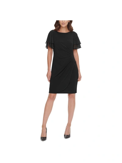 Shop Jessica Howard Petites Womens Work Short Sheath Dress In Black