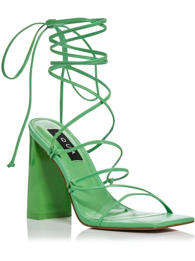 Shop Aqua Leah Womens Dressy Slip On Heels In Green