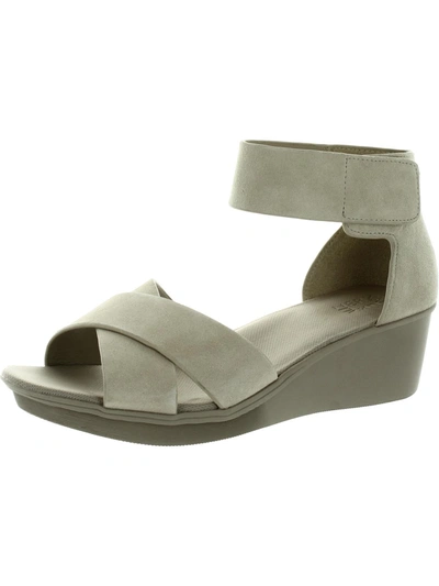 Shop Naturalizer Riviera Womens Ankle Strap Velcro Wedge Sandals In White