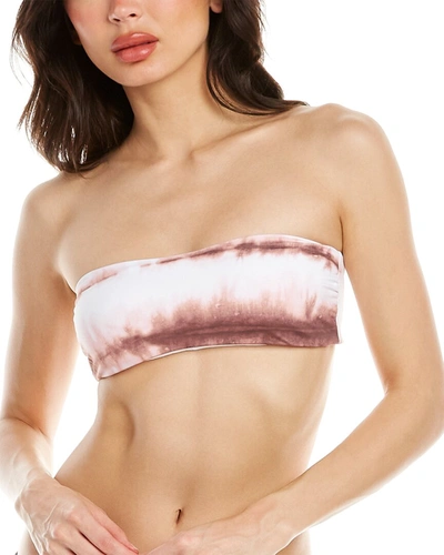 Shop Splendid Eccentric Bandeau Bikini Top In Beige