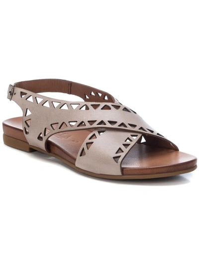 Shop Carmela Clarisa Womens Leather Flat Slingback Sandals In Multi