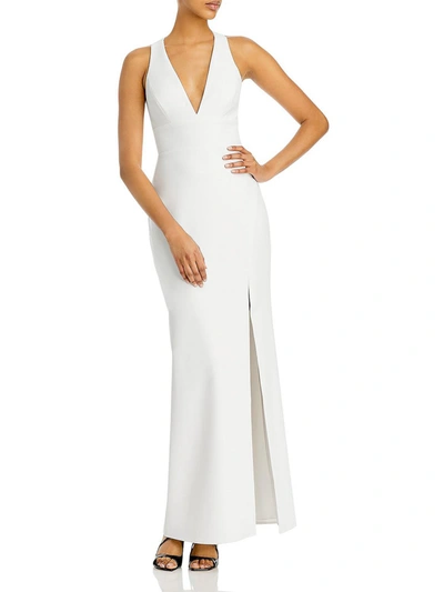 Shop Bcbgmaxazria Womens Cut-out Maxi Evening Dress In White