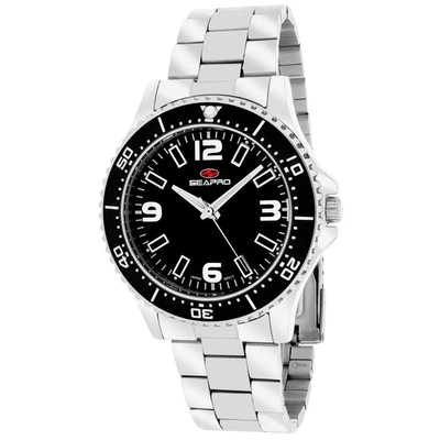Shop Seapro Women's Black Dial Watch In White