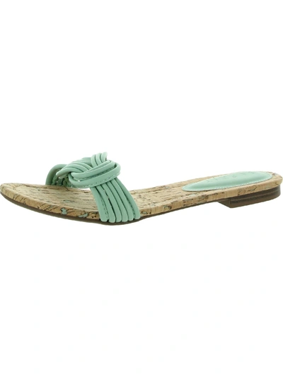Shop Esprit Katelyn Womens Faux Leather Flip Flop Flat Sandals In Green