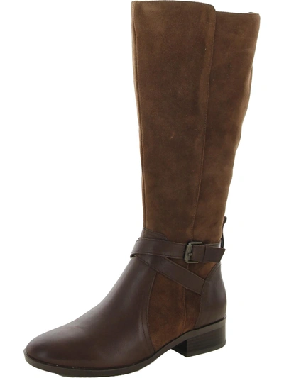 Naturalizer Rena Womens Padded Insole Riding Knee-high Boots In Gold