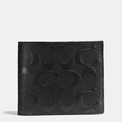 Shop Coach Outlet 3 In 1 Wallet In Signature Leather In Black