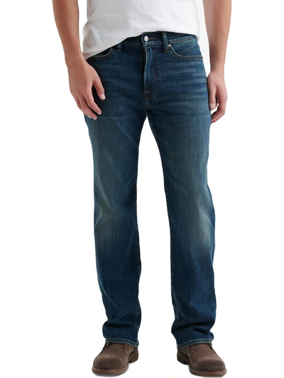 Shop Lucky Brand 363 Mens Denim Mid-rise Straight Leg Jeans In Multi