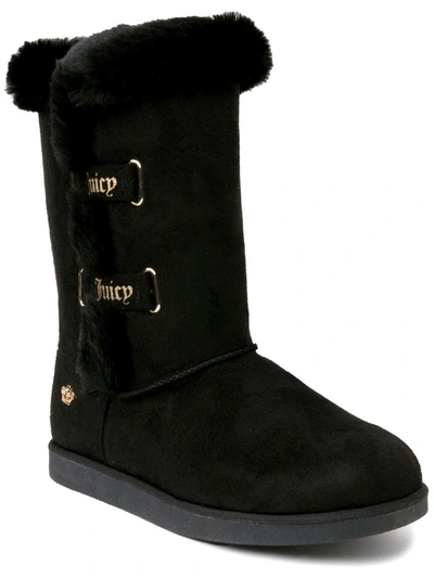 Shop Juicy Couture Koded Womens Faux Suede Slip On Winter & Snow Boots In Multi
