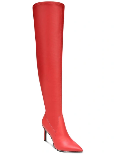 Shop Bar Iii Milliee Womens Quarter Zipper Pointed Toe Over-the-knee Boots In Multi