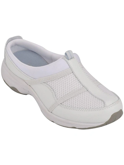 Shop Easy Spirit Argyle Womens Leather Slip On Mule Sneakers In White