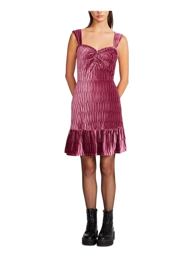 Shop Betsey Johnson Womens Velvet Knee Sheath Dress In Multi