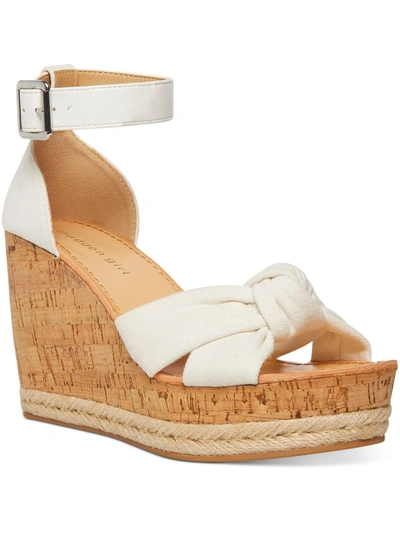 Madden Girl Colette Womens Open Toe Ankle Strap Wedge Heels In Multi