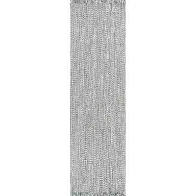 Nuloom Braided Courtney Tassel Indoor/outdoor Area Rug