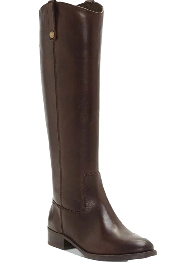 Inc Fawne Womens Wide Calf Leather Riding Boots In Gold