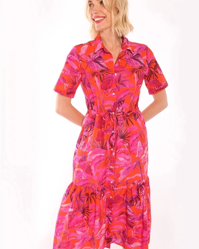 Shop Vilagallo Eveline Dress In Pink And Orange In Multi