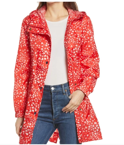 Shop Joules Golightly Jacket In Red Heart Leopard In Multi