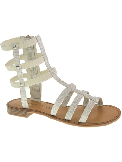 Shop Chinese Laundry Womens Faux Leather Animal Print Gladiator Sandals In Multi