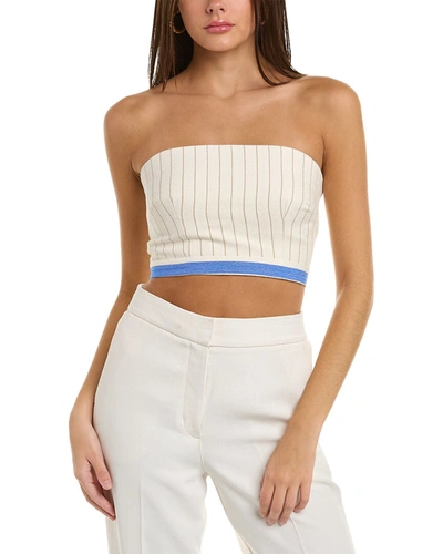 Shop Just Bee Queen Cairo Bandeau Top In White