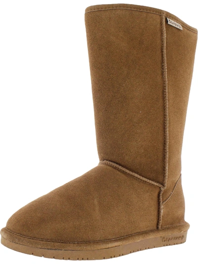 Shop Bearpaw Emma Tall Wide Womens Suede Winter Winter & Snow Boots In Brown