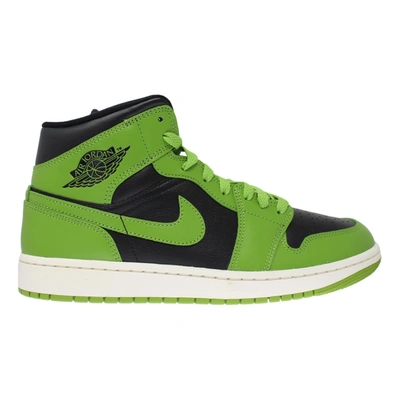 Shop Nike Air Jordan 1 Mid Black/altitude Green-sail Bq6472-031 Women's