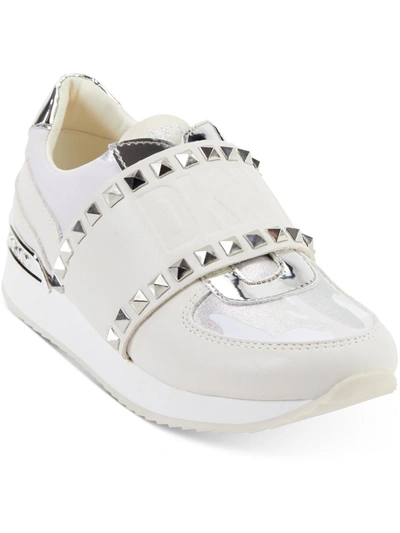 Shop Dkny Marlin Womens Performance Lifestyle Slip-on Sneakers In White