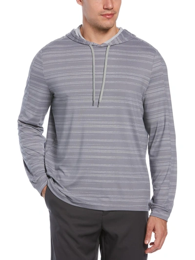 Shop Pga Tour Mens Striped Long-sleeve Sweatshirt In Grey