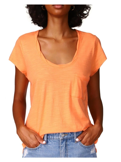 Shop Sanctuary Womens Heathered Crewneck T-shirt In Orange