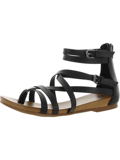 Shop Style & Co Chelseaa Womens Thong Ankle Strap Wedge Sandals In Black