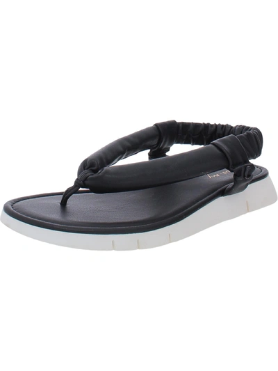 Shop Circus By Sam Edelman Marita Womens Faux Leather Ankle Strap Thong Sandals In Black