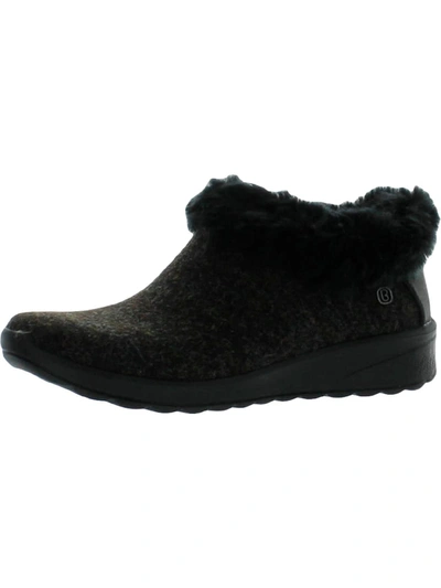 Bzees Genuine Womens Faux Shearling Padded Insole Booties In Multi