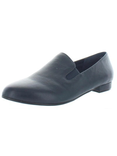 Shop David Tate Lara Womens Leather Slip On Loafers In Blue