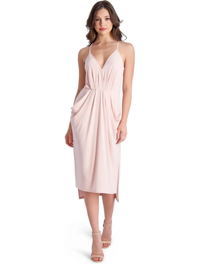 Shop Bcbgeneration Della Womens Casual Sleeveless Midi Dress In Pink