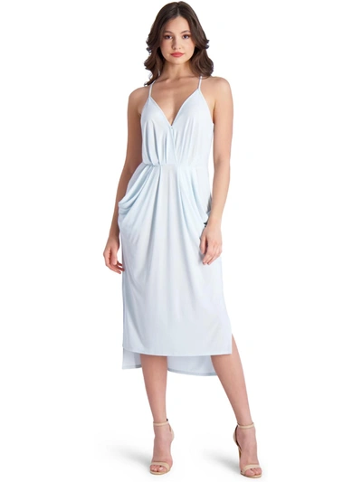 Shop Bcbgeneration Della Womens Casual Sleeveless Midi Dress In Blue