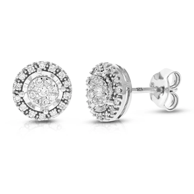 Shop Vir Jewels 1/4 Cttw 46 Stones Round Lab Grown Diamond Studs Earrings .925 Sterling Silver Prong Set Round Shape