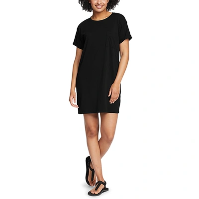 Shop Eddie Bauer Women's Coast And Climb Short-sleeve T-shirt Dress In Black