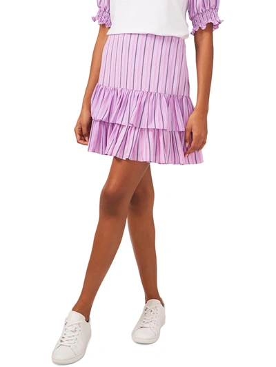 Shop Riley & Rae Womens Striped Above Knee Mini Skirt In Multi