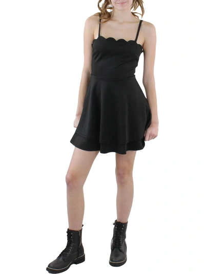 Shop Speechless Juniors Womens Party Mini Fit & Flare Dress In Black