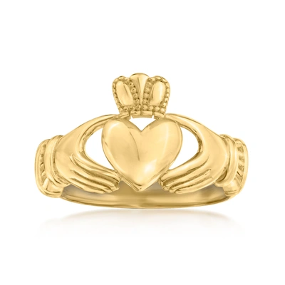 Shop Canaria Fine Jewelry Canaria 10kt Yellow Gold Claddagh Ring