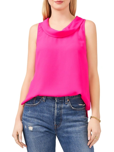 Shop Vince Camuto Womens Cowl Neck Hi-low Blouse In Pink