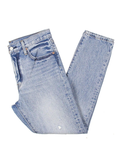 Levi's 501 Womens Destructed Button Fly Skinny Jeans In Multi