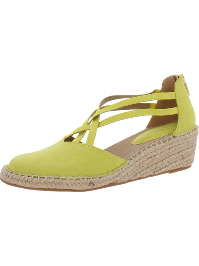 Shop Kenneth Cole Reaction Clo Elastic Womens Strappy Woven Wedge Sandals In Green