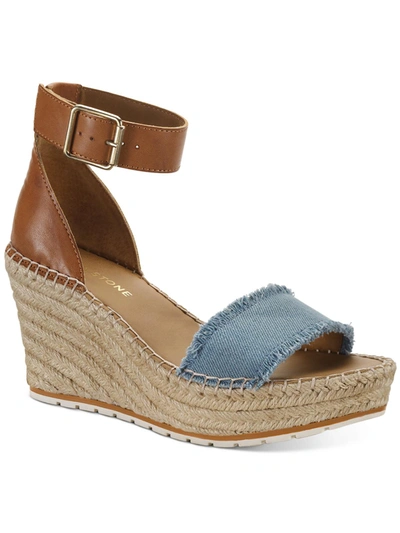 SUN + STONE SAMMI WOMENS ESPADRILLE ANKLE STRAP WEDGE SANDALS 