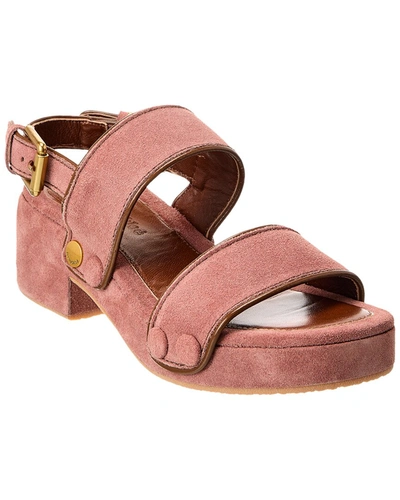See By Chloé Suede Platform Sandal Pink ModeSens