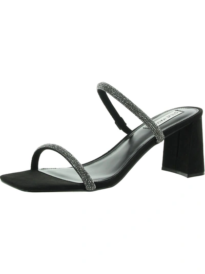 Shop Steve Madden Lilah Womens Rhinestone Slide Heels In Black