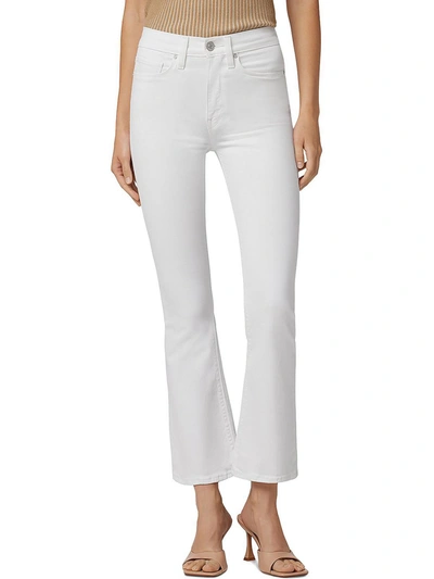 Shop Hudson Barbara Womens Crop High Rise Bootcut Jeans In White
