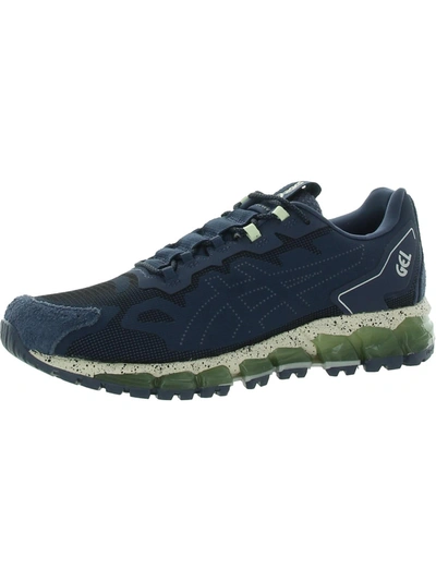 Shop Asics Gel-quantum 360 6 Womens Leather Trim Everyday Casual And Fashion Sneakers In Blue