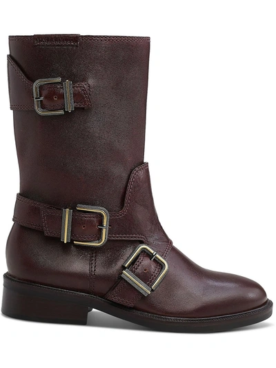 Shop Vince Camuto Alicenta Womens Leather Buckle Mid-calf Boots In Multi