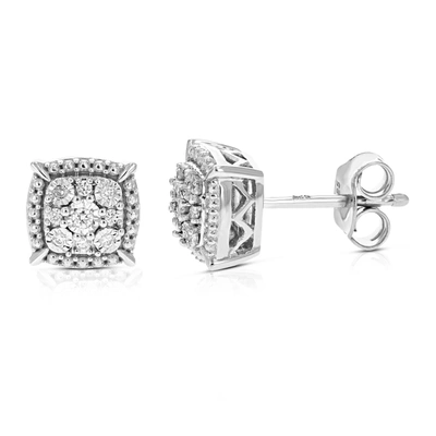 Vir Jewels 1/10 Cttw Round Lab Grown Diamond Stud Earrings In .925 Sterling Silver Prong Set In Silver